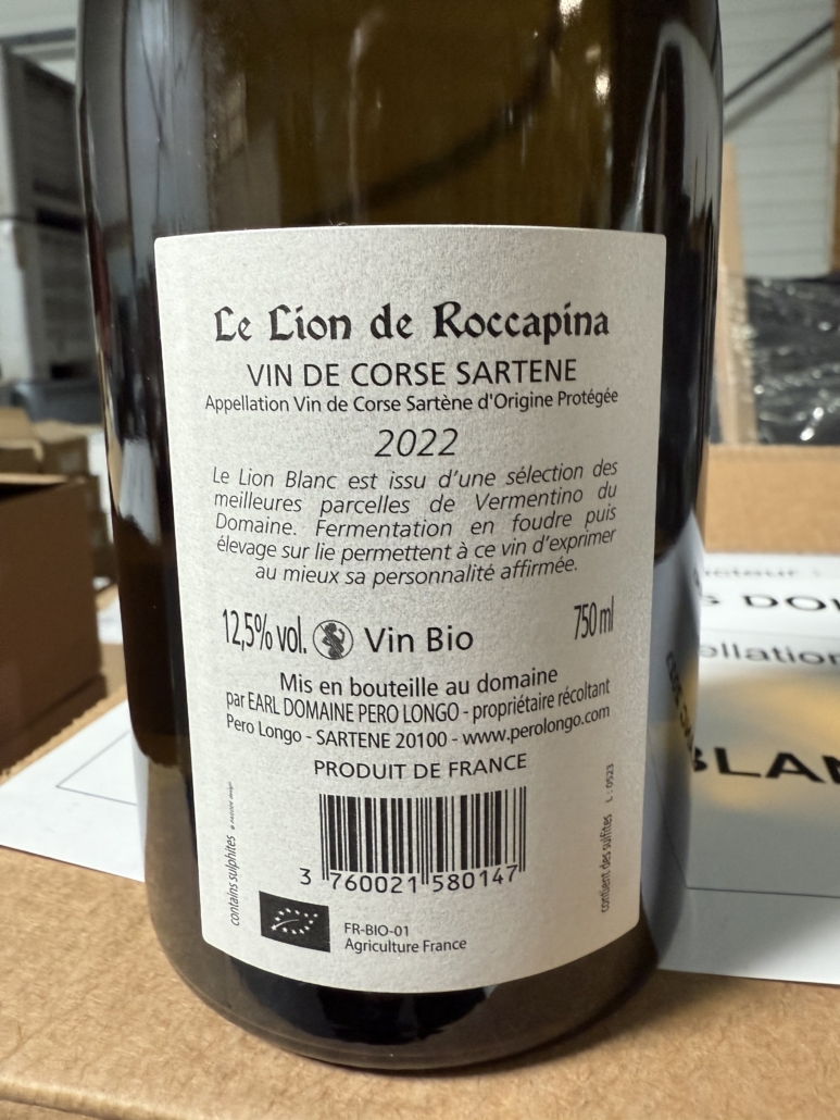 PERO LONGO LE LION DE ROCCAPINA BLANC 2022